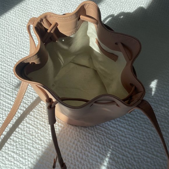Pink Leather Primecut Bucket Bag - Picture 2 of 4